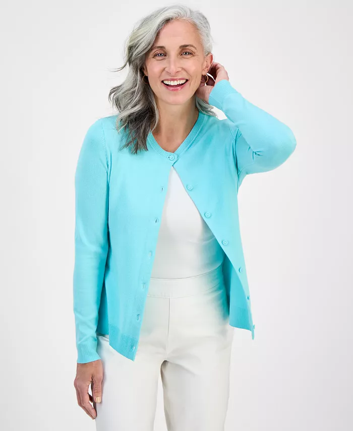 Женский кардиган на пуговицах, Regular & Petite Style & Co, синий
Женский кардиган на пуговицах, Regular & Petite Style & Co, синий