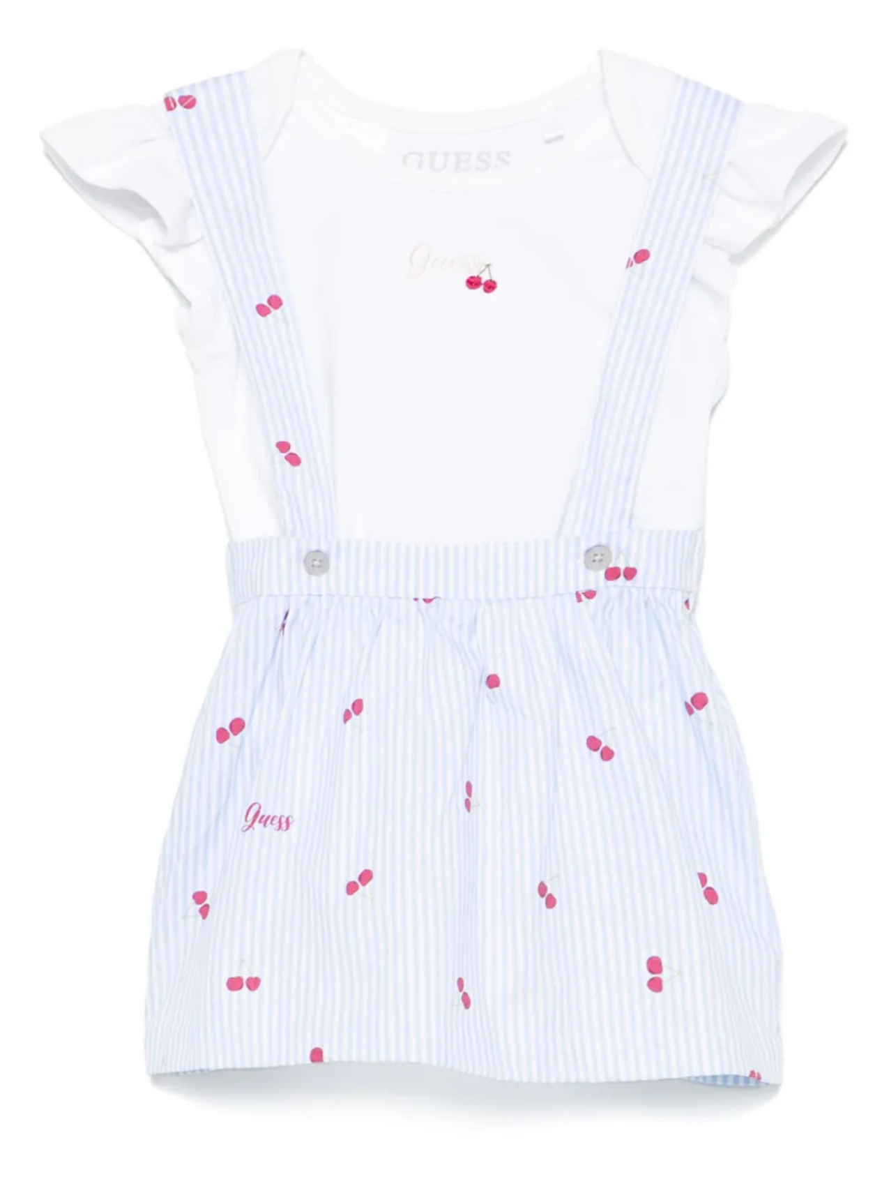 Комплект из полосатой юбки guess kids, синий
Комплект из полосатой юбки guess kids, синий