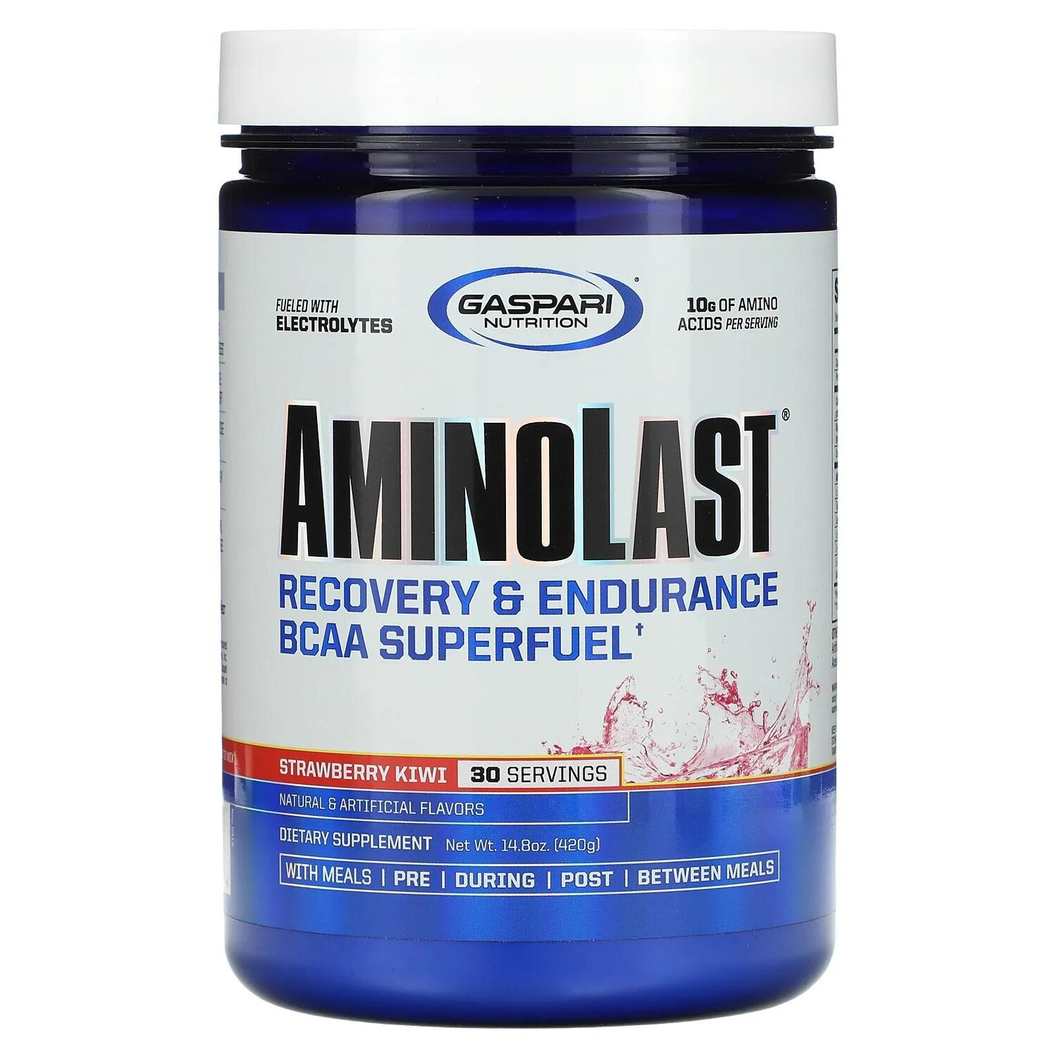 Gaspari Nutrition Аминоласт восстановление и выносливость по формуле BCAA Superfuel клубника и киви 14.8 унции(420 г)
Gaspari Nutrition Аминоласт восстановление и выносливость по формуле BCAA Superfuel клубника и киви 14.8 унции(420 г)