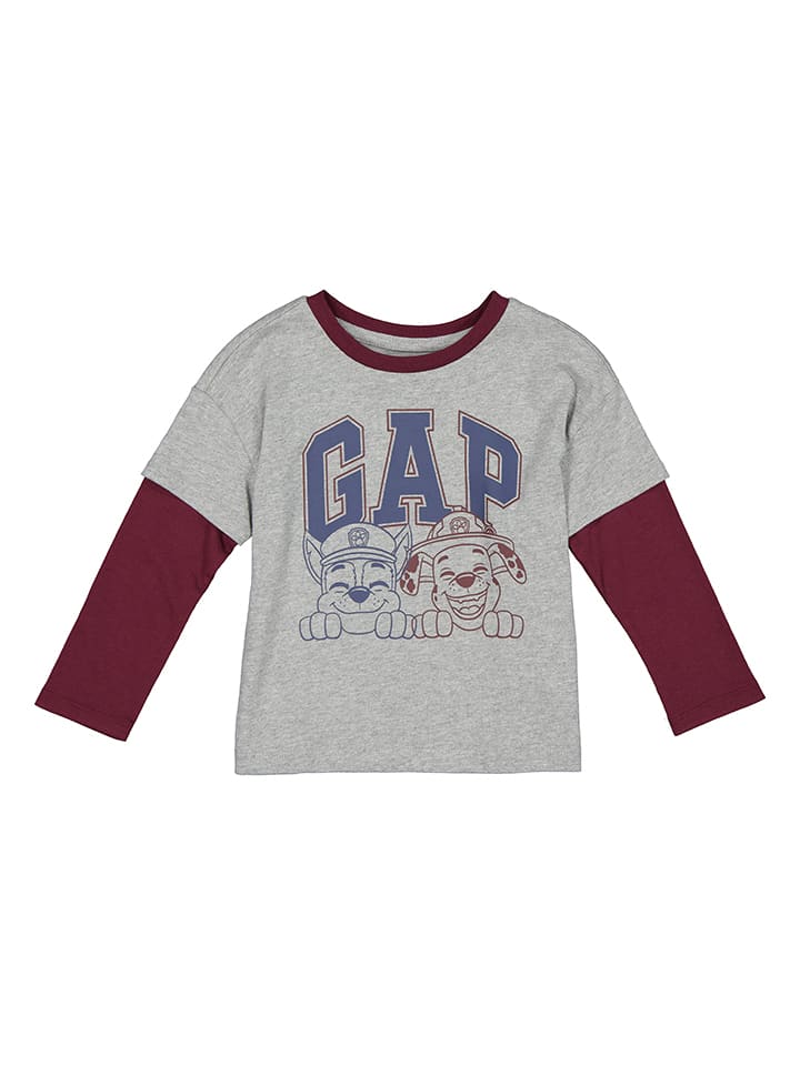 Рубашка с длинным рукавом GAP, серый 
Рубашка с длинным рукавом GAP, серый
