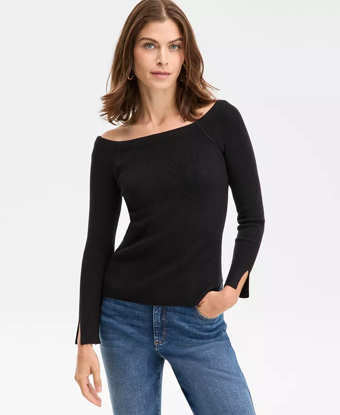 Женский свитер с широким вырезом I.N.C. International Concepts, черный
Женский свитер с широким вырезом I.N.C. International Concepts, черный