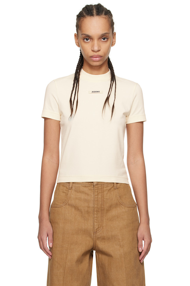Футболка с рубчиком Jacquemus, бежевый
Футболка с рубчиком Jacquemus, бежевый