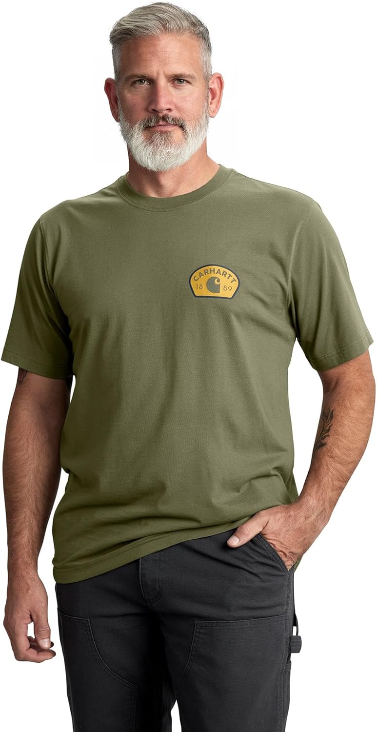 Мужская футболка Carhartt 106769 свободного кроя с короткими рукавами и принтом 1889 года, Dusty Olive
Мужская футболка Carhartt 106769 свободного кроя с короткими рукавами и принтом 1889 года, Dusty Olive