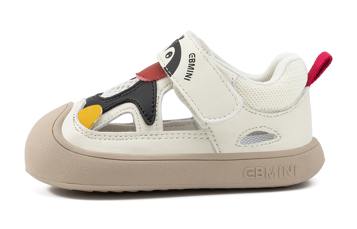 Легкие, амортизирующие, нескользящие, износостойкие, дышащие, противоударные туфли для малышей EBMINI, бежевый/красный 
Легкие, амортизирующие, нескользящие, износостойкие, дышащие, противоударные туфли для малышей EBMINI, бежевый/красный