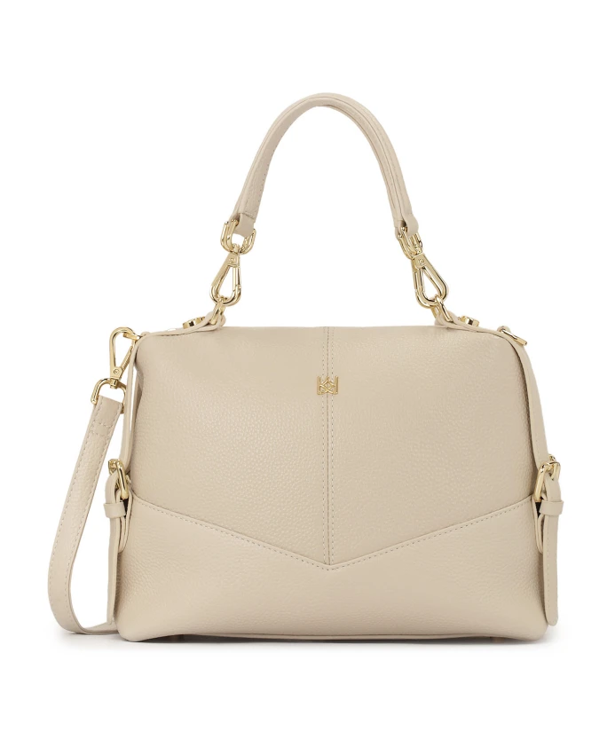 Легкая кожаная сумочка со съемными ручками Kazar, бежевый
Легкая кожаная сумочка со съемными ручками Kazar, бежевый