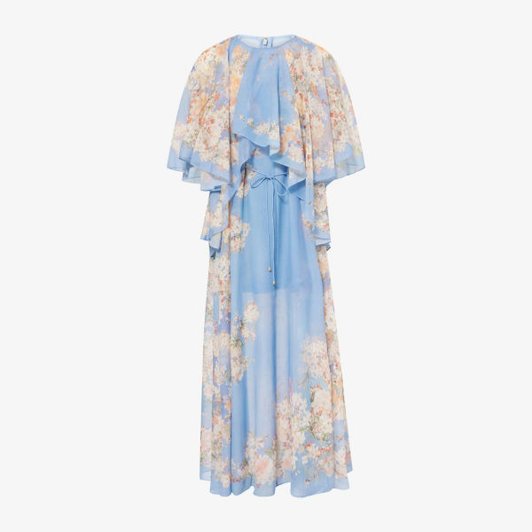 Платье Zimmermann Cascadian с расклешенными вставками, сине-зеленый
Платье Zimmermann Cascadian с расклешенными вставками, сине-зеленый