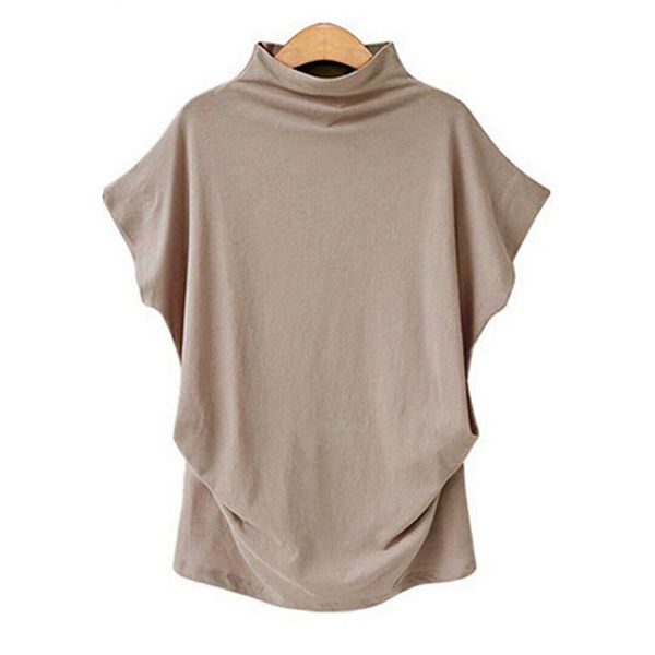Женская летняя блузка с коротким рукавом и полувысокой горловиной Yesfashion, Khaki
Женская летняя блузка с коротким рукавом и полувысокой горловиной Yesfashion, Khaki