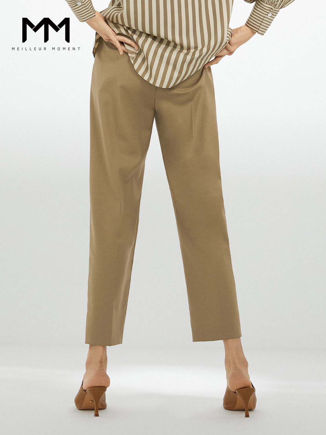 Брюки-сигареты Mai Meng с высокой талией, хаки
Брюки-сигареты Mai Meng с высокой талией, хаки