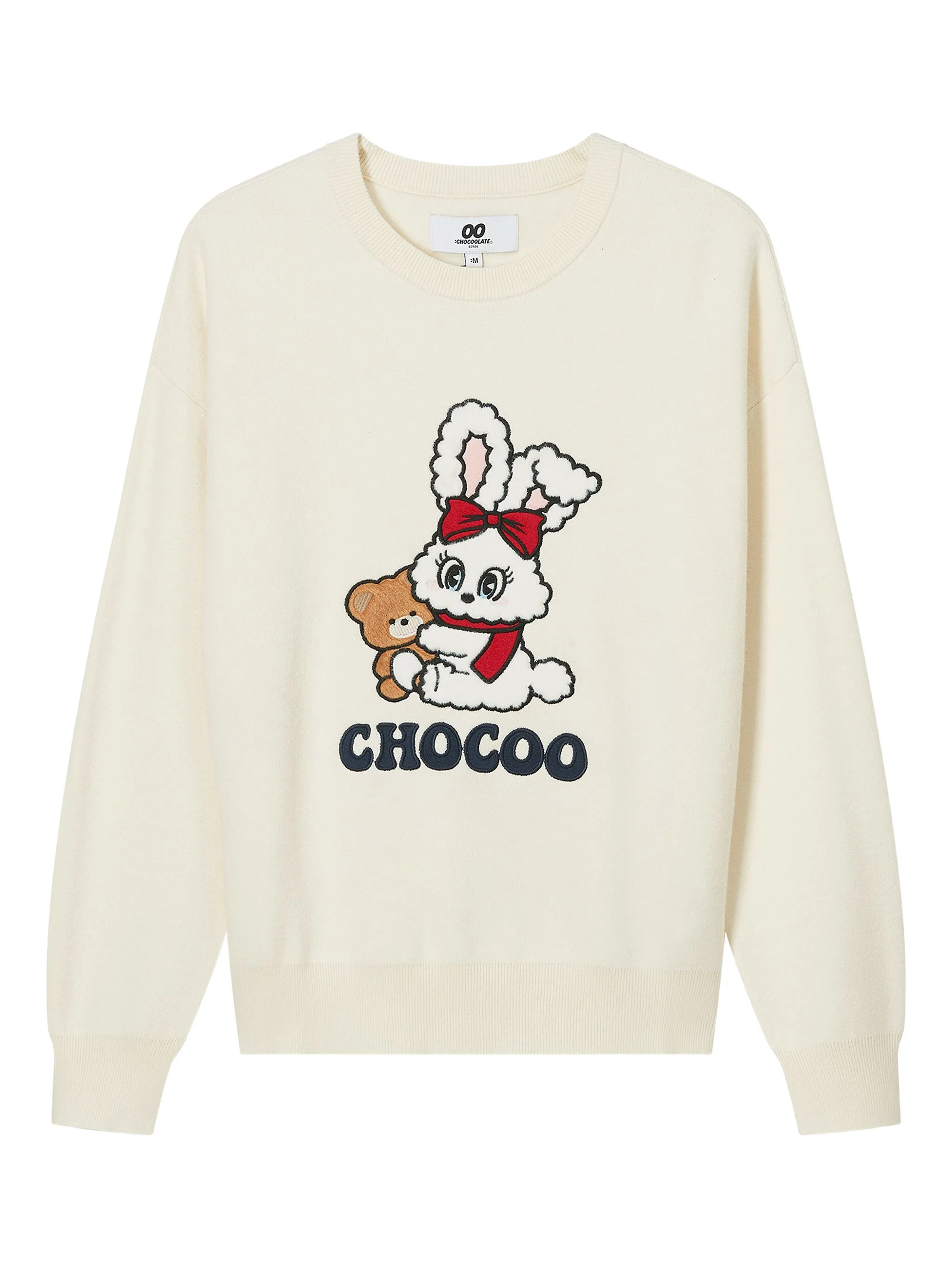 Свитер с вышивкой Chocoolate, белый
Свитер с вышивкой Chocoolate, белый