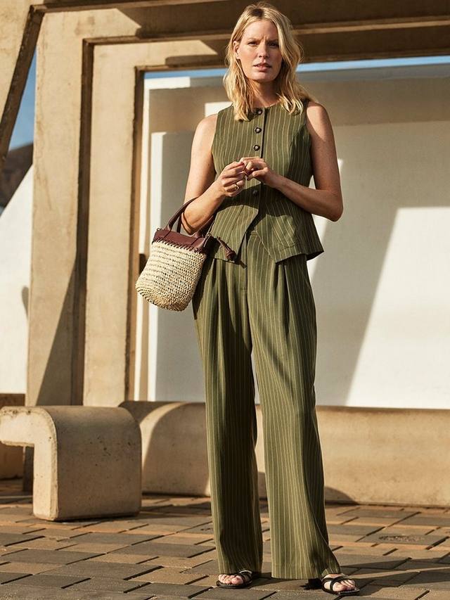 Широкие брюки Lottie в полоску Whistles, Khaki/Multi
Широкие брюки Lottie в полоску Whistles, Khaki/Multi