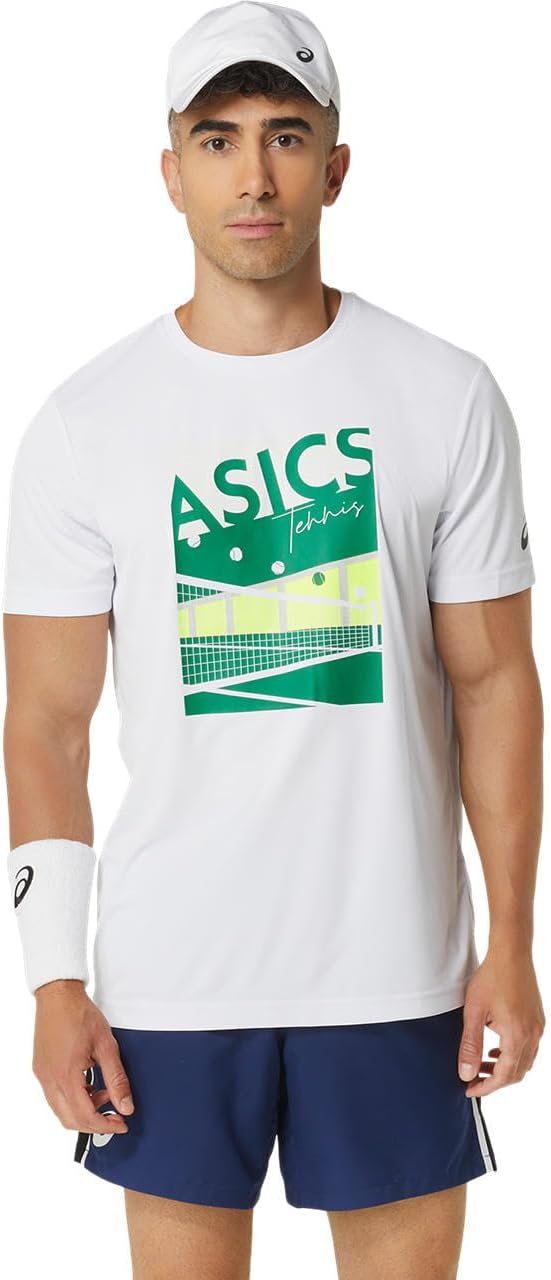 Мужская теннисная футболка ASICS с коротким рукавом и крутым графическим принтом, 2041A284, белый
Мужская теннисная футболка ASICS с коротким рукавом и крутым графическим принтом, 2041A284, белый