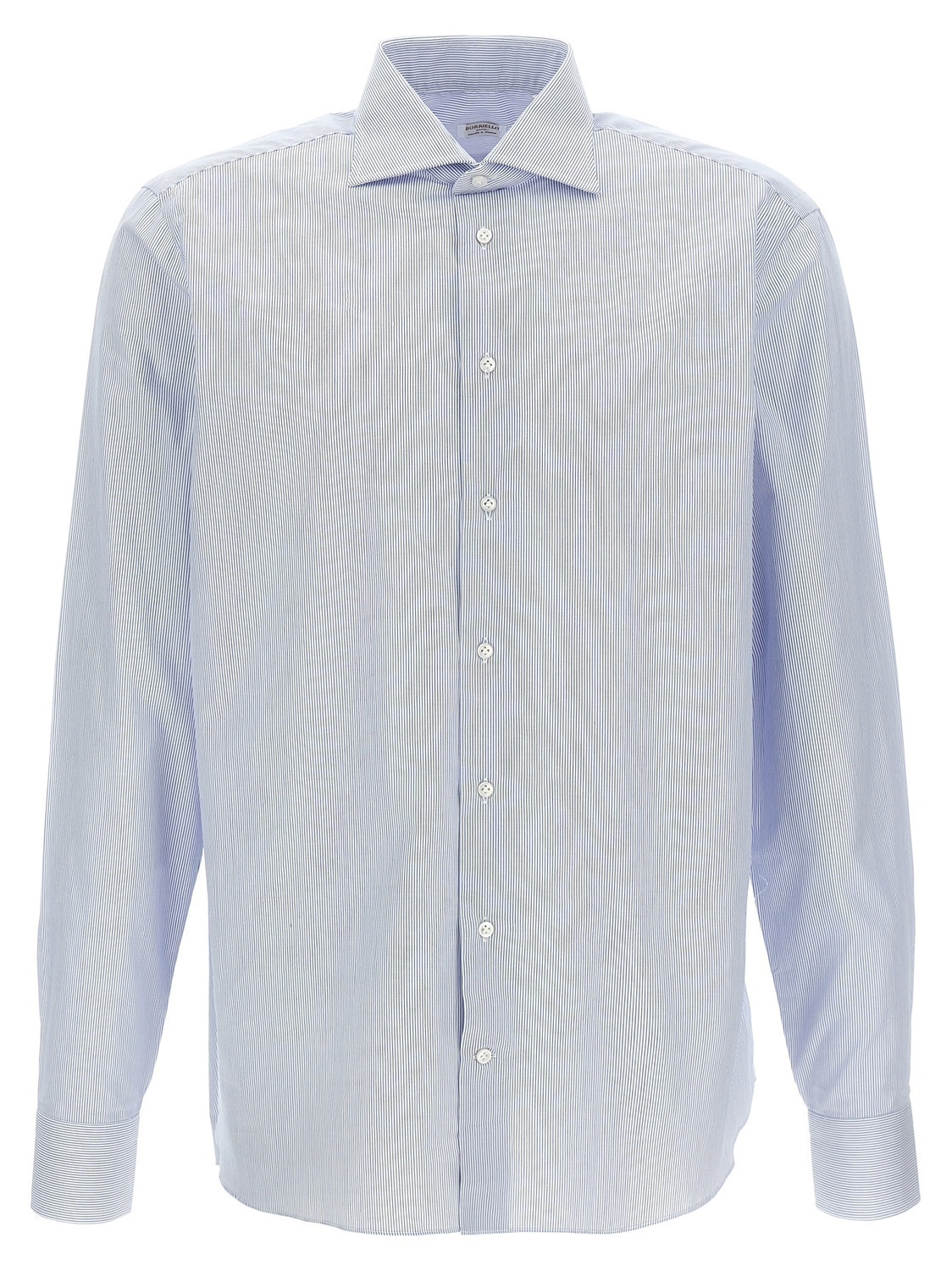 Полосатая хлопковая рубашка BORRIELLO, светло-голубой
Полосатая хлопковая рубашка BORRIELLO, светло-голубой
