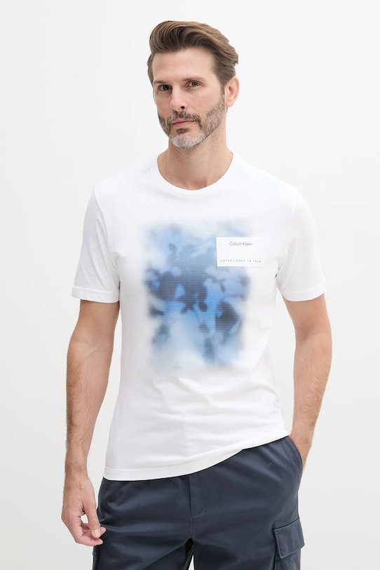 Хлопковая футболка Calvin Klein, белый
Хлопковая футболка Calvin Klein, белый