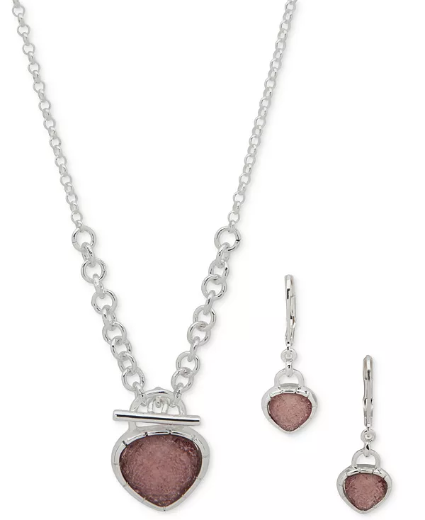 Комплект из колье и серег-капель серебристого оттенка с подвеской в форме груши Anne Klein, purple
Комплект из колье и серег-капель серебристого оттенка с подвеской в форме груши Anne Klein, purple