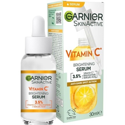 Garnier Сыворотка с витамином С для лица от темных пятен и осветляющая сыворотка с 3,5% витамином С, ниацинамидом, салициловой кислотой и экстрактом лимона, 30 мл
Garnier Сыворотка с витамином С для лица от темных пятен и осветляющая сыворотка с 3,5% витамином С, ниацинамидом, салициловой кислотой и экстрактом лимона, 30 мл