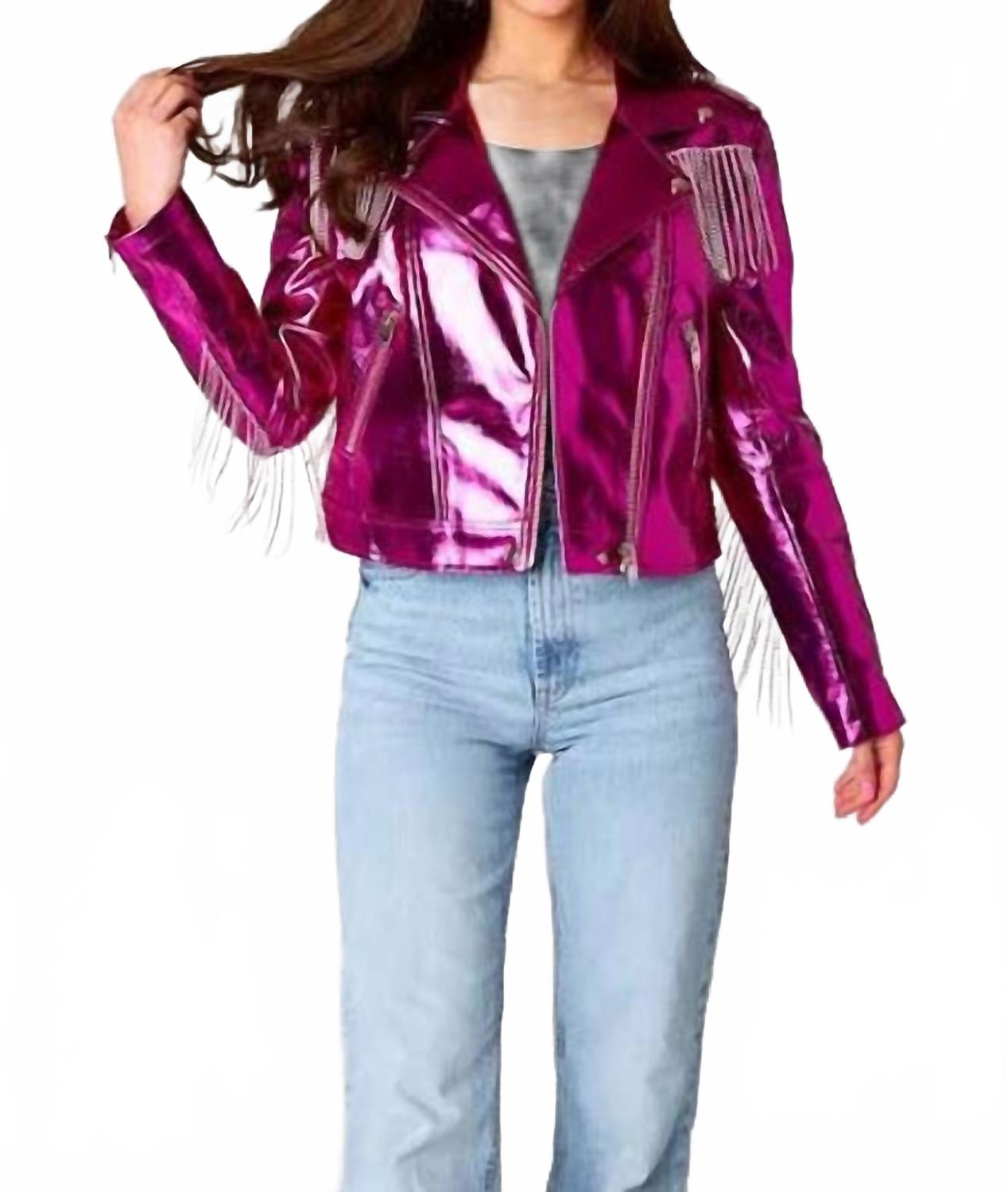 Розовая куртка с металлизированной бахромой BUDDYLOVE
Розовая куртка с металлизированной бахромой BUDDYLOVE