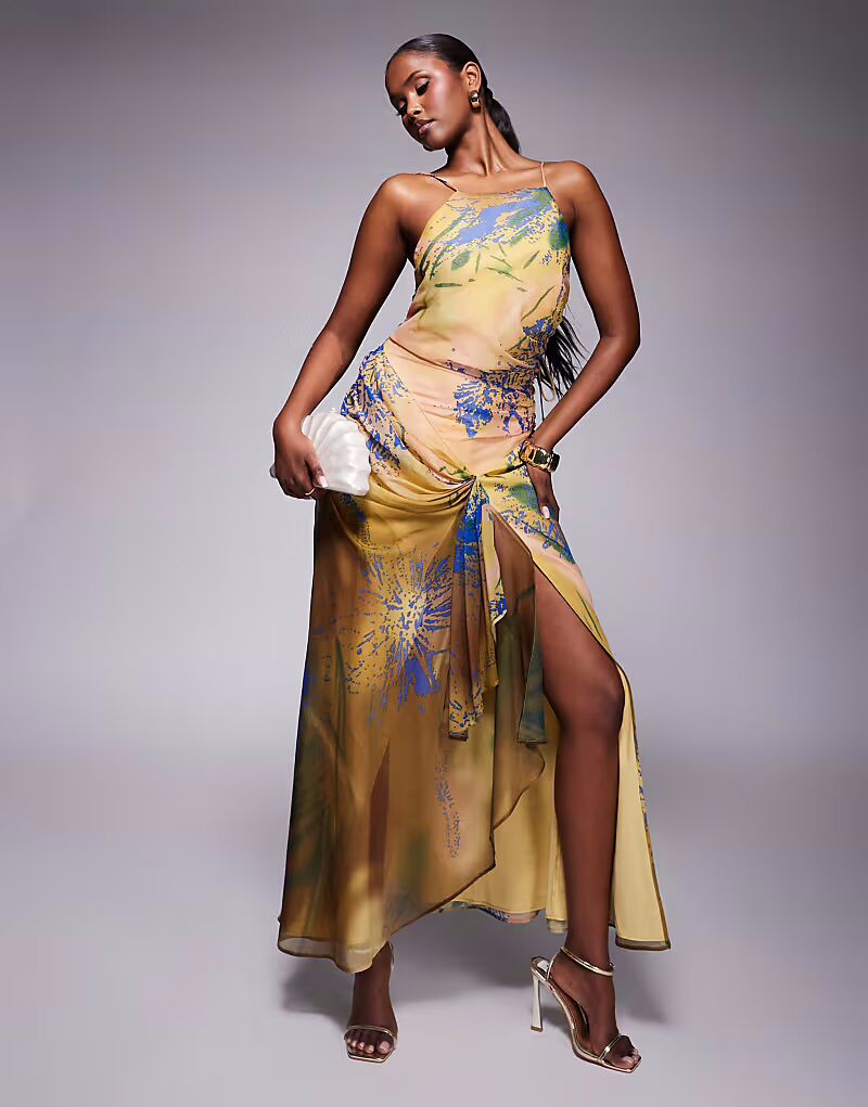 Платье-макси ASOS DESIGN в стиле «борцовка» с драпированной юбкой и абстрактным цветочным принтом
Платье-макси ASOS DESIGN в стиле «борцовка» с драпированной юбкой и абстрактным цветочным принтом