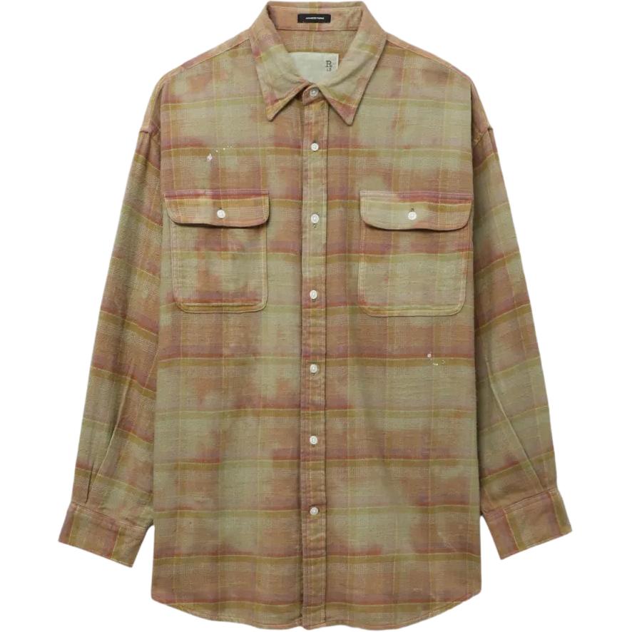 Рубашка с клетчатым карманом R13, Tawny
Рубашка с клетчатым карманом R13, Tawny