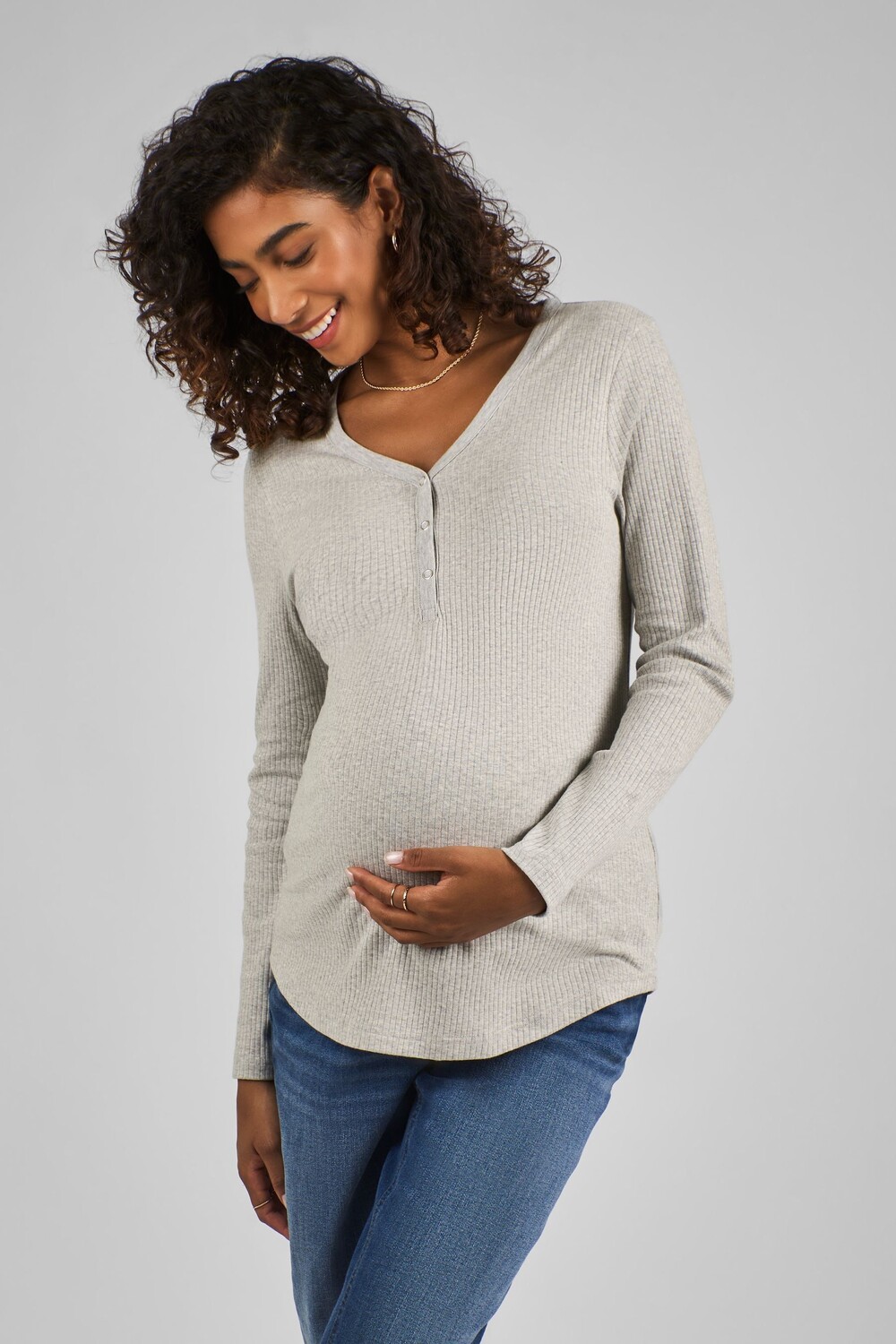 Топ для беременных из джерси с застежкой кнопкой спереди Jojo Maman Bébé, серый
Топ для беременных из джерси с застежкой кнопкой спереди Jojo Maman Bébé, серый