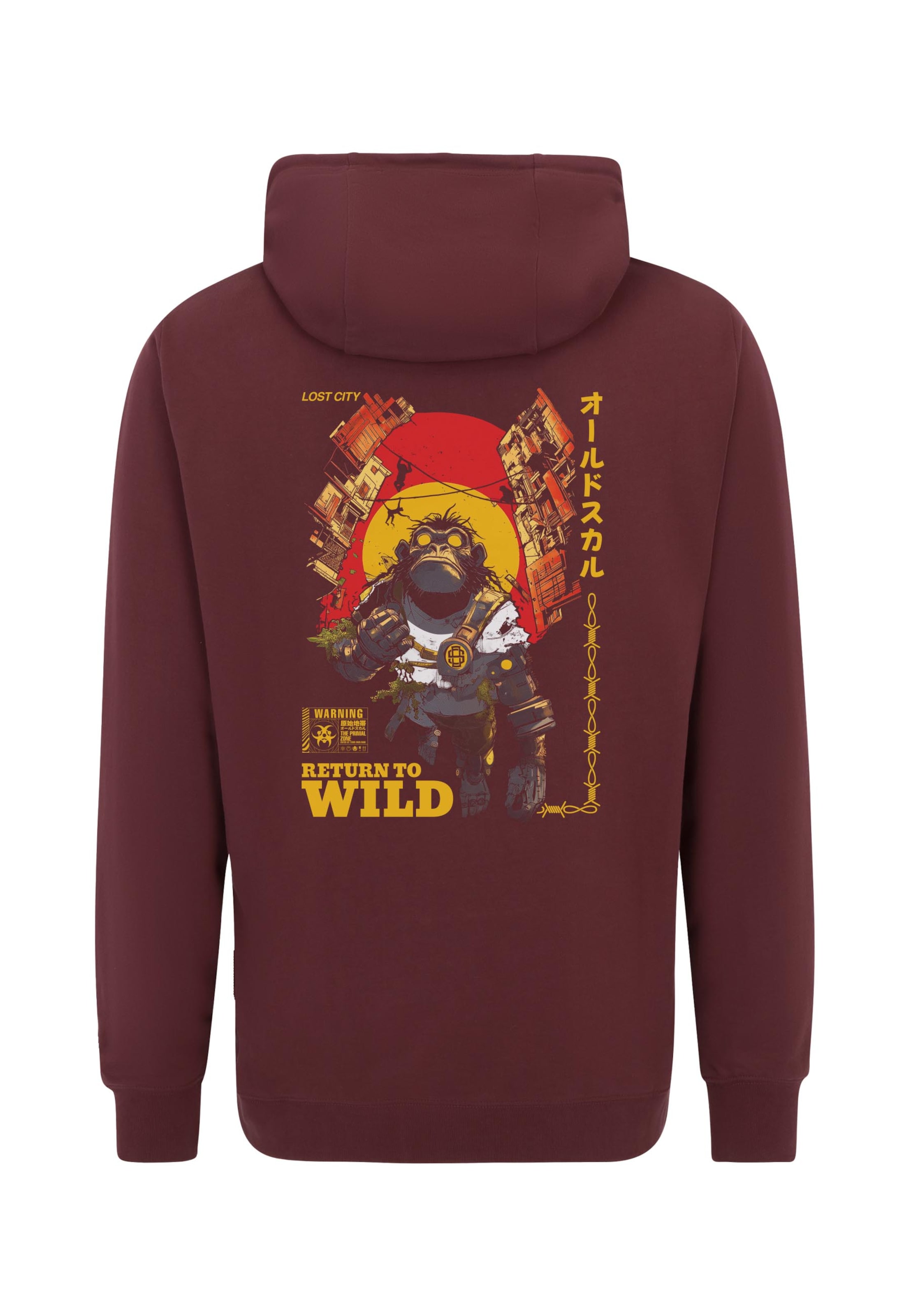Oldskull Толстовка с капюшоном на молнии 'Wrldvibe Return to Wild Graphic' в цвете Bordeaux
Oldskull Толстовка с капюшоном на молнии 'Wrldvibe Return to Wild Graphic' в цвете Bordeaux