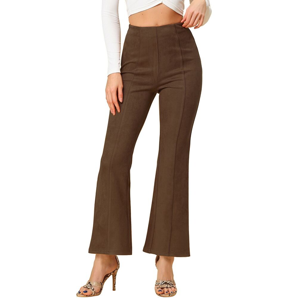 Женские однотонные расклешенные трикотажные расклешенные брюки со скрытой боковой молнией из искусственной замши ALLEGRA K, цвет Dark Brown
Женские однотонные расклешенные трикотажные расклешенные брюки со скрытой боковой молнией из искусственной замши ALLEGRA K, цвет Dark Brown