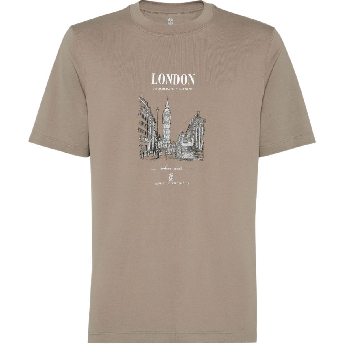 Лондонская футболка с коротким рукавом Brunello Cucinelli, коричневый
Лондонская футболка с коротким рукавом Brunello Cucinelli, коричневый