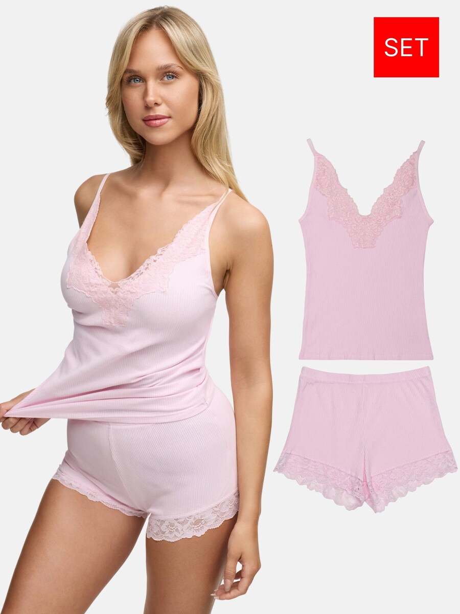 Короткий пижамный комплект Tazzio F909, розовый
Короткий пижамный комплект Tazzio F909, розовый