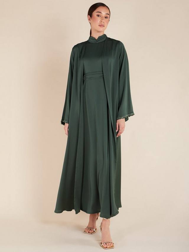 Открытое макси-платье с бахромой Aab, зеленый
Открытое макси-платье с бахромой Aab, зеленый