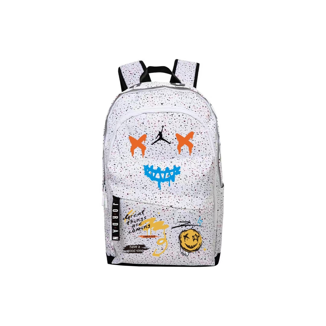 Jordan Полиэстеровый рюкзак унисекс белый, Graffiti Style
Jordan Полиэстеровый рюкзак унисекс белый, Graffiti Style