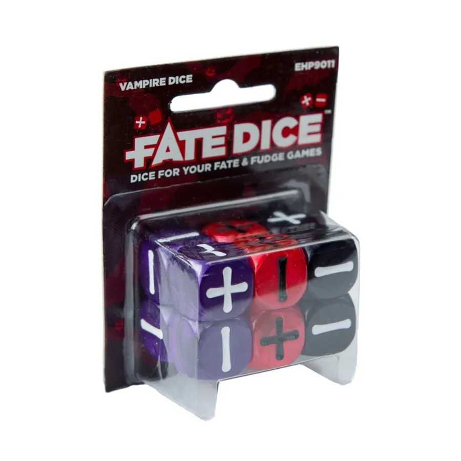 Кубики судьбы вампира (12), Fate Dice (Evil Hat Productions) 
Кубики судьбы вампира (12), Fate Dice (Evil Hat Productions)