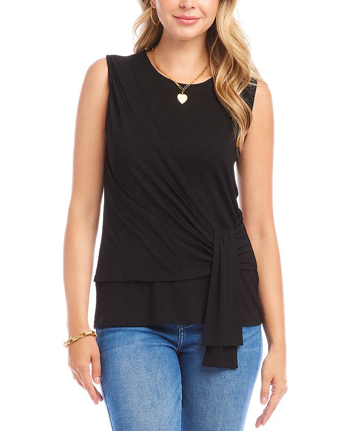 Топ с боковой драпировкой Karen Kane, черный
Топ с боковой драпировкой Karen Kane, черный