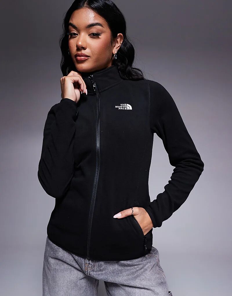 Флис Glacier 100 на молнии черного цвета The North Face 
Флис Glacier 100 на молнии черного цвета The North Face