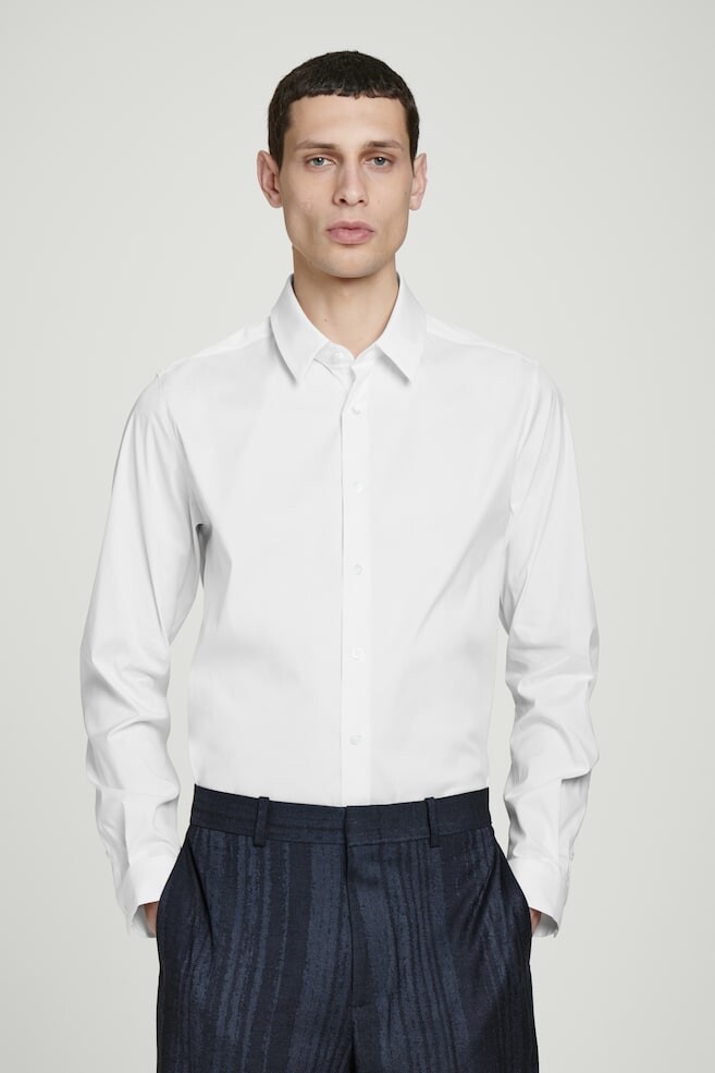 Рубашка из поплина облегающего кроя Cos, белый
Рубашка из поплина облегающего кроя Cos, белый