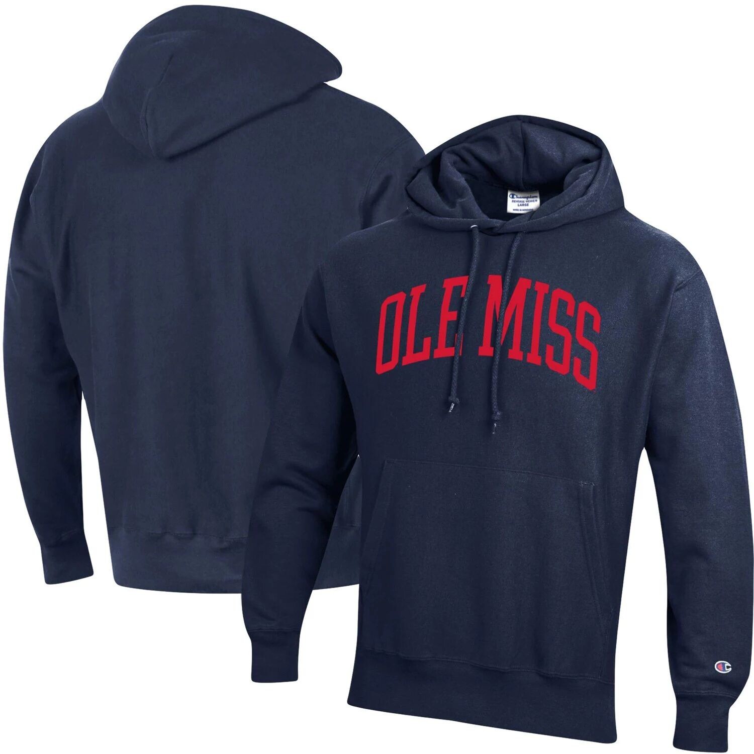 Мужской темно-синий пуловер с капюшоном Ole Miss Rebels Team Arch обратного переплетения Champion
Мужской темно-синий пуловер с капюшоном Ole Miss Rebels Team Arch обратного переплетения Champion
