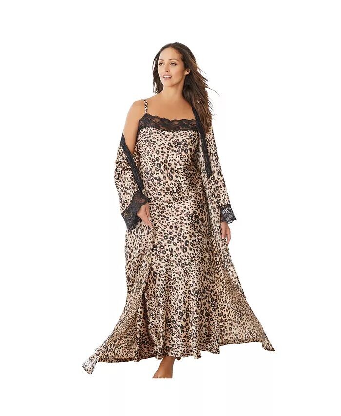 Женский комплект пеньюара размера «плюс» из роскошного атласа Amoureuse, мультиколор
Женский комплект пеньюара размера «плюс» из роскошного атласа Amoureuse, мультиколор