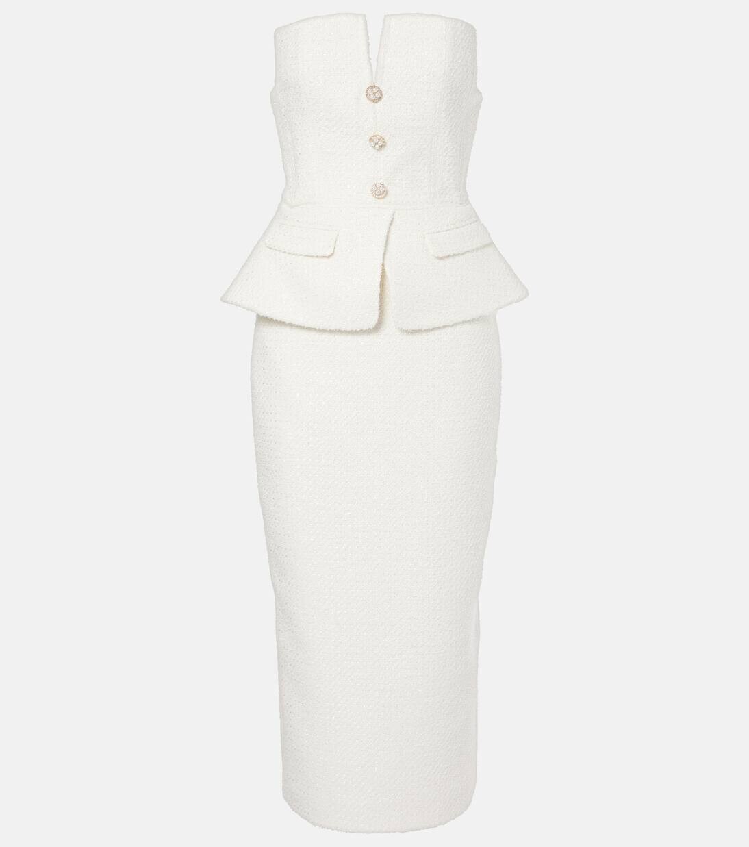 Свадебное платье миди букле с пайетками Self-Portrait, кремовый
Свадебное платье миди букле с пайетками Self-Portrait, кремовый