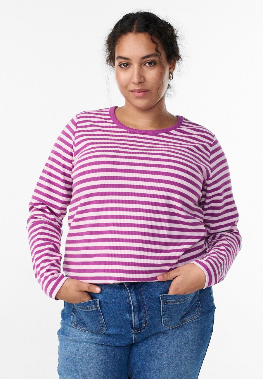 Топ Zizzi Long sleeved top, Cattleya O Stripe/Lilac
Топ Zizzi Long sleeved top, Cattleya O Stripe/Lilac