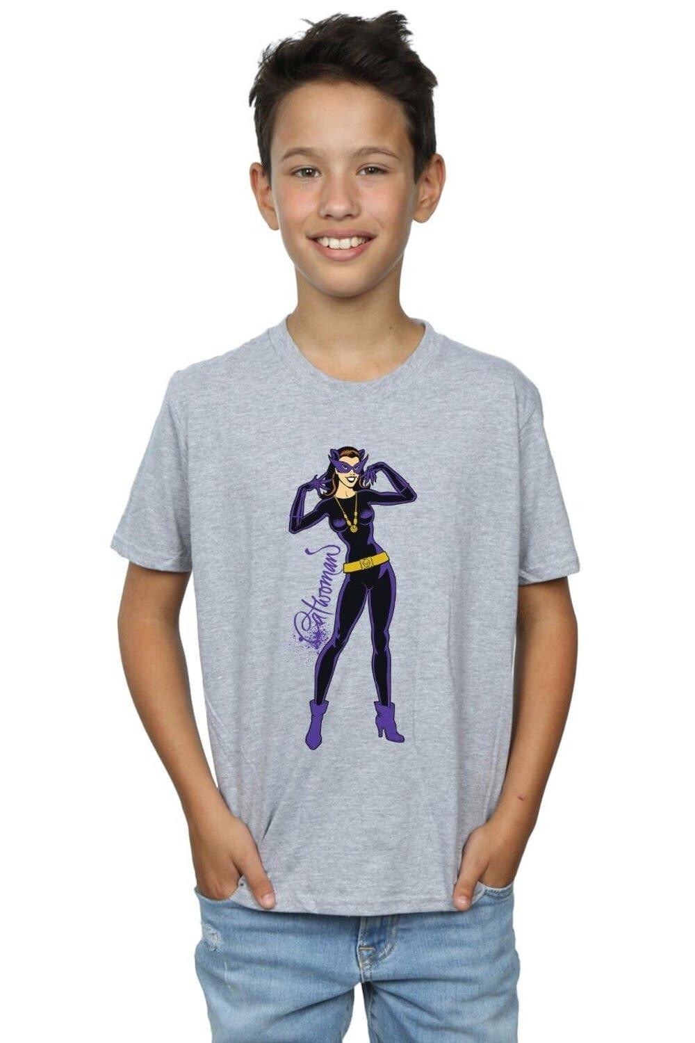 Футболка «Женщина-кошка» в счастливой позе DC Comics, серый
Футболка «Женщина-кошка» в счастливой позе DC Comics, серый