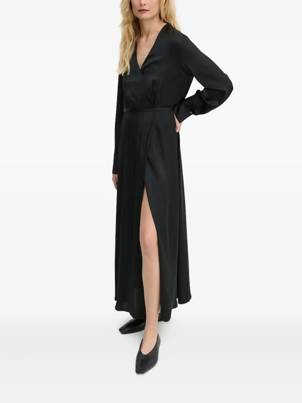 Платье миди с запахом спереди и разрезами по бокам Marc O'Polo, черный
Платье миди с запахом спереди и разрезами по бокам Marc O'Polo, черный