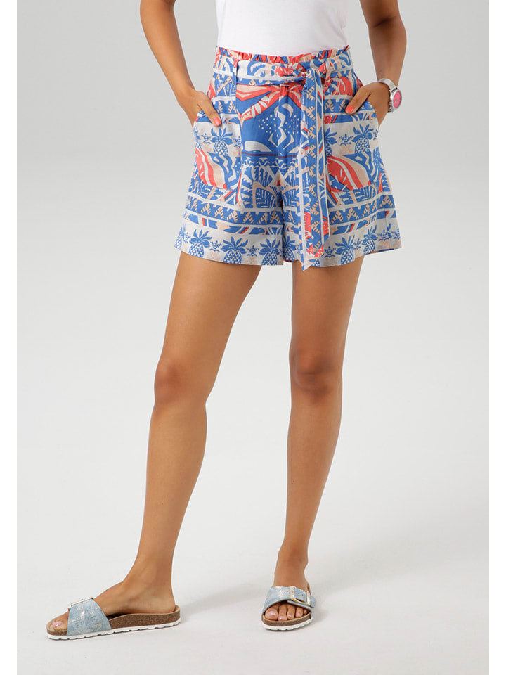 Тканевые шорты Aniston, синий/белый
Тканевые шорты Aniston, синий/белый