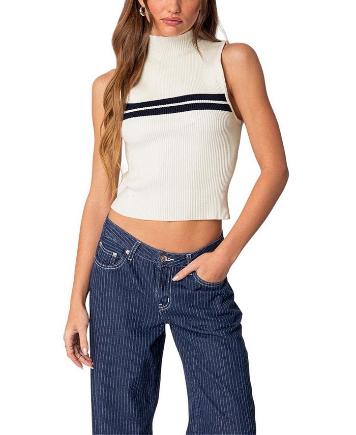 Топ Edikted Eliza в рубчик с высоким воротником, белый
Топ Edikted Eliza в рубчик с высоким воротником, белый