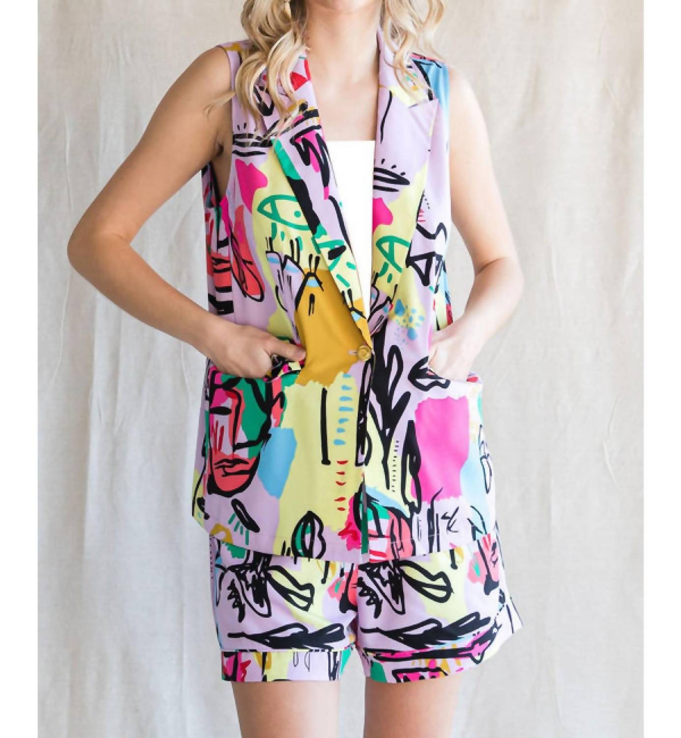 Принтованная жилетка в лавандовом миксе Jodifl
Принтованная жилетка в лавандовом миксе Jodifl