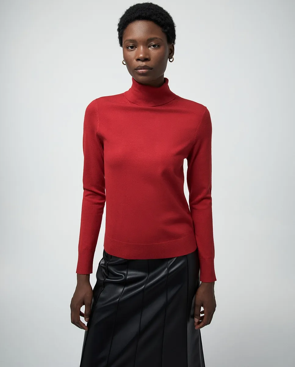 Свитер с высоким воротником Sfera, красный
Свитер с высоким воротником Sfera, красный