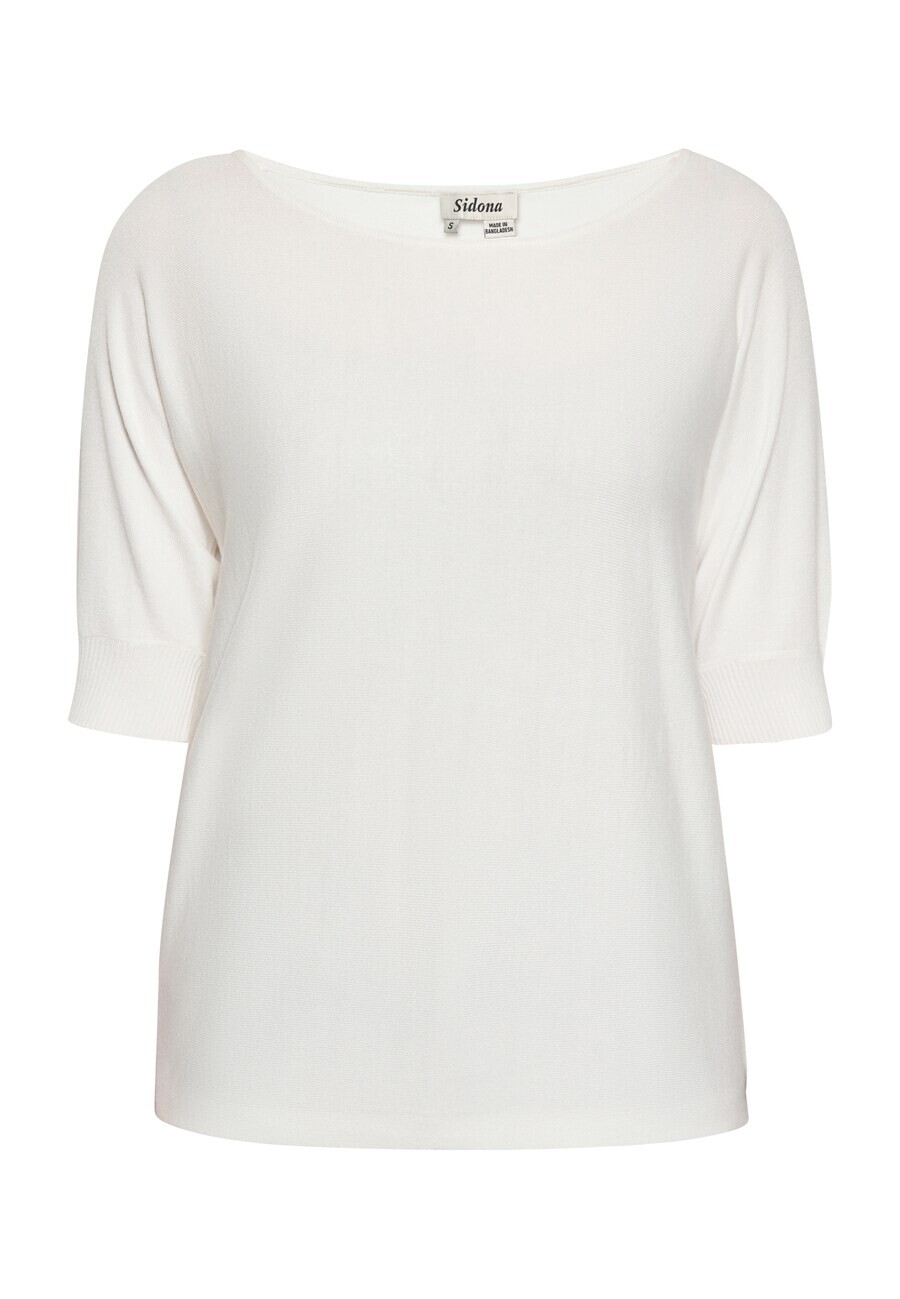 Тонкий вязаный свитер Sidona Sweater, белый
Тонкий вязаный свитер Sidona Sweater, белый