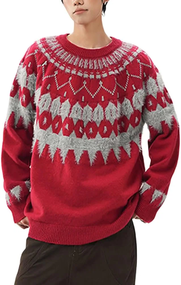 Мужской свитер в стиле casual с узором fair isle XYGJZ
Мужской свитер в стиле casual с узором fair isle XYGJZ