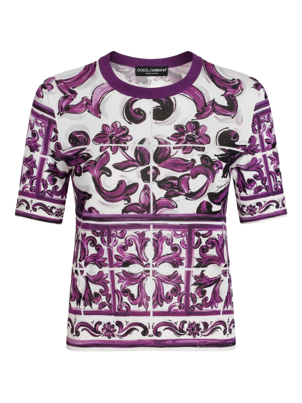 Шелковая футболка с принтом Majolica DOLCE & GABBANA, белый
Шелковая футболка с принтом Majolica DOLCE & GABBANA, белый