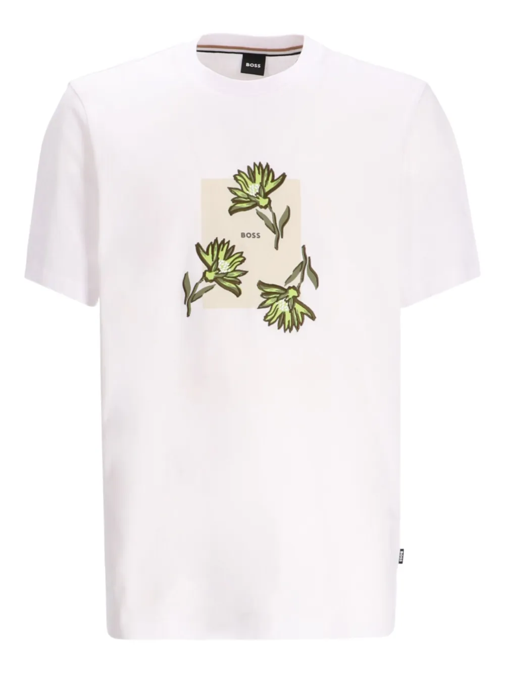 Футболка с цветочным принтом BOSS, белый
Футболка с цветочным принтом BOSS, белый