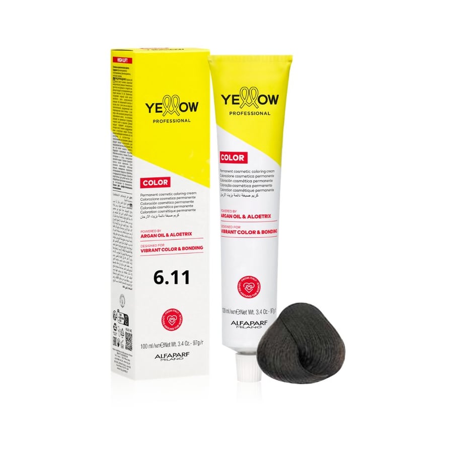 ALFAPARF YELLOW Краска для волос 6.11 - Темный интенсивный пепельный блондин - 100 мл - НОВИНКА
ALFAPARF YELLOW Краска для волос 6.11 - Темный интенсивный пепельный блондин - 100 мл - НОВИНКА