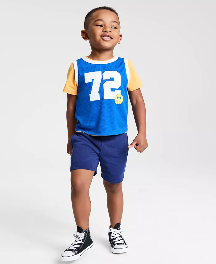 Детский сет для мальчиков 2T-4T: майка-сетка, футболка и шорты, 3 предмета Epic Threads, синий
Детский сет для мальчиков 2T-4T: майка-сетка, футболка и шорты, 3 предмета Epic Threads, синий