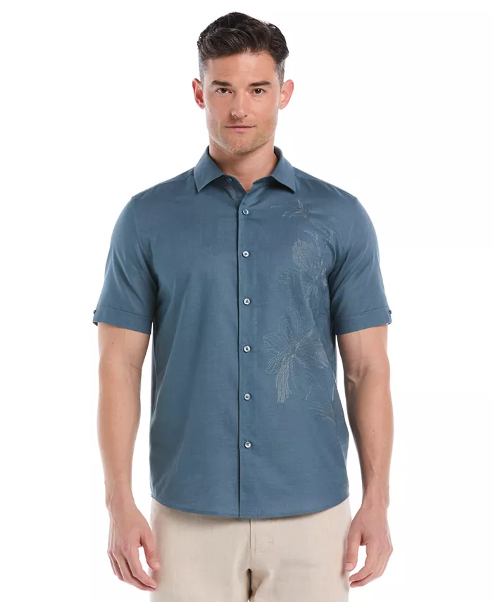 Мужская рубашка с цветочным принтом из льняной смеси Cubavera, синий
Мужская рубашка с цветочным принтом из льняной смеси Cubavera, синий